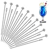 Homgaty 20 stuks RVS Cocktail Picks, Martini Glass Picks Herbruikbare Cocktail Picks Metalen Fruit Sticks voor Bar…