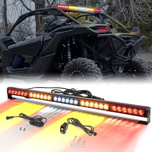 WeiSen Multi-Function 30 Offroad LED Rear Chase Strobe Light Bar w/Brake Reverse Cargo Turn Signal Light Compatible with Polaris RZR Maverick X3 KRX1000 Talon Yxz Wildcat UTV