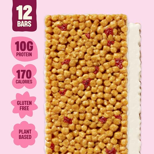 Mezcla Puff Crispy Protein Bars sabor Strawberry, 12 barras miniatura 4