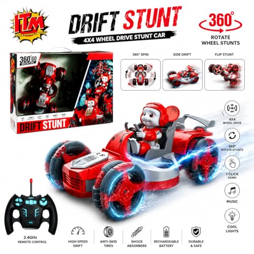 Image of Amitasha Go Kart Remote Control Drift Car for Boys 4x4 RC Drifting Car 360 Rotate High Speed Racing 4WD Toy for Kids Birthday Gifts