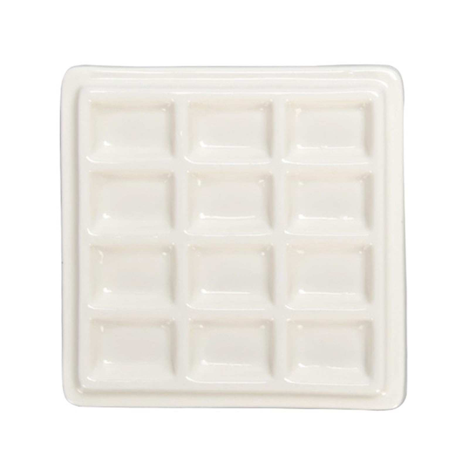 12 Grids Ceramic Artist Paint Palette Watercolour Paints For Painters For Painting And Oil