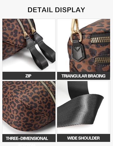 Image of FEIBOON Spacious Nylon Crossbody Bag Bum Bag Handbags Wallets Purses Trendy Shoulder Bag for Women