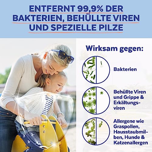 Sagrotan Allzweck-Reinigungstücher Blütenfrische und grüner Apfel, gegen 99,9% der Bakterien, 6er Pack (6 x 60 Stück)