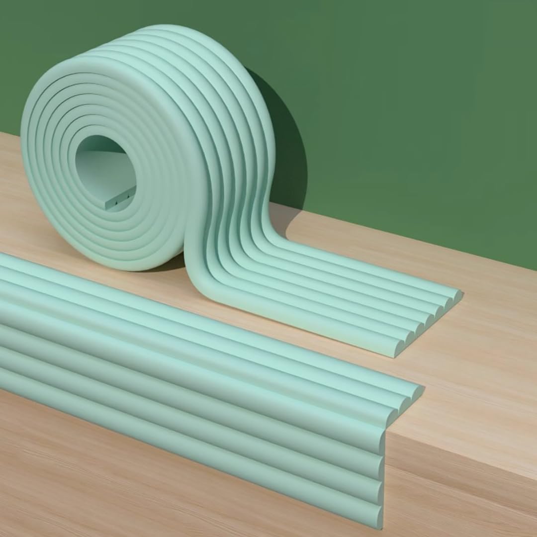 Tianqihao Green Wall Corner Guard For Parking Garages, Sponge Edging Anti-Collision Warehouse Corner Guards, 0.8Cm Thick Garage Wall Protector Corner Guard,-2M