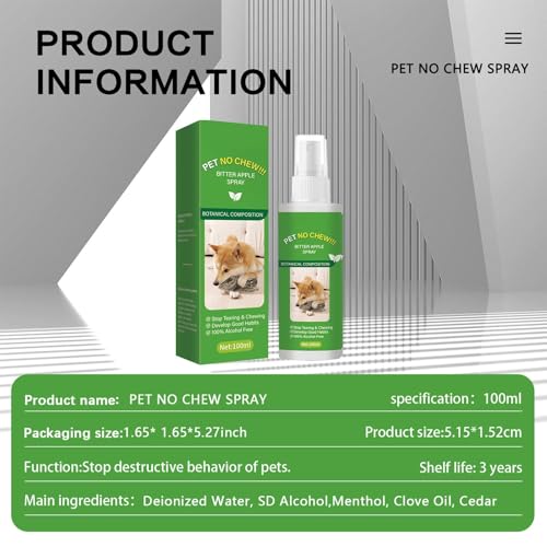 Pare de mastigar spray, spray para cães pararem de mastigar - Proteção de móveis Spray anti-mordida