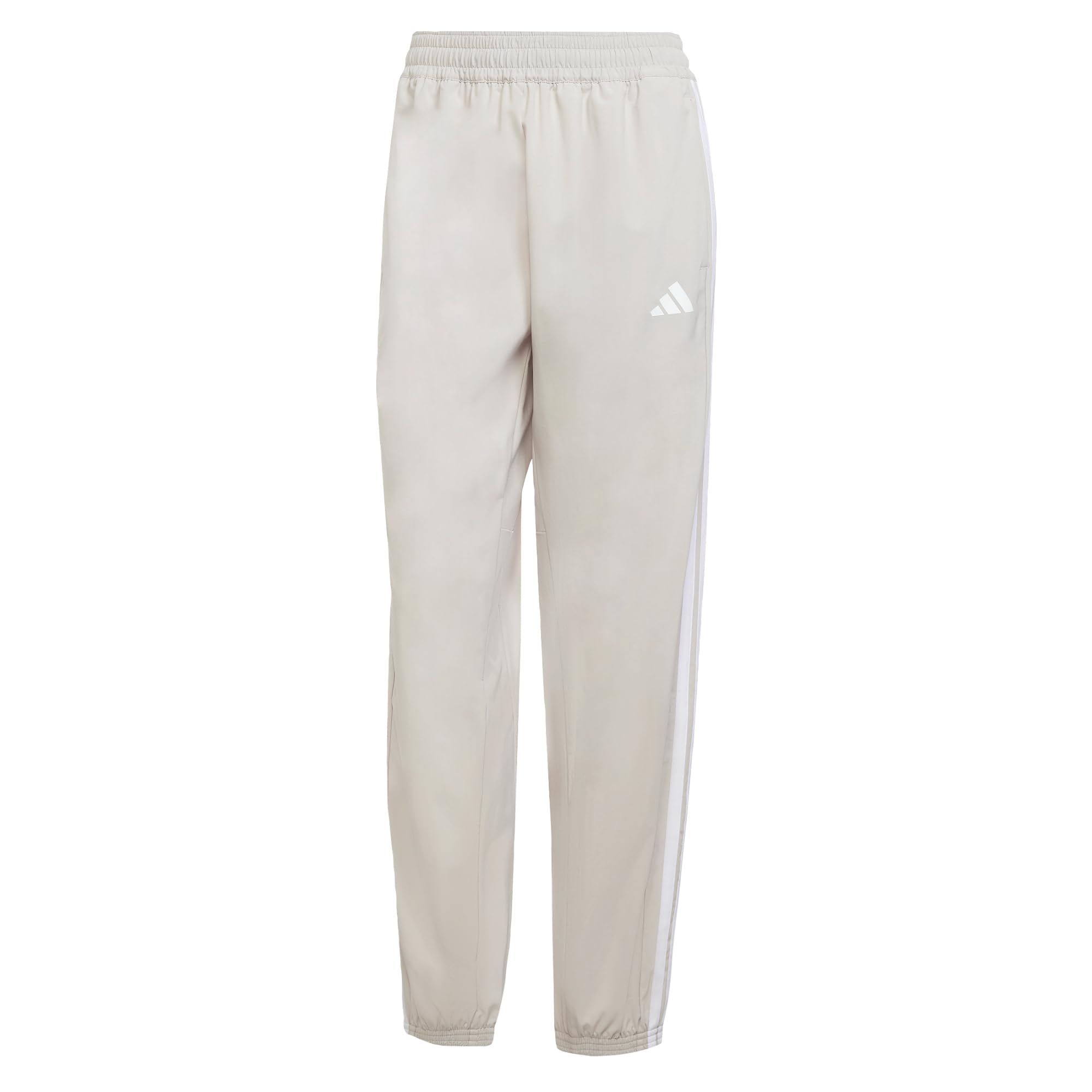 adidas Women's Train Essentials 3-Stripes Woven Pants, Wonder Alumina/White, XL Tall