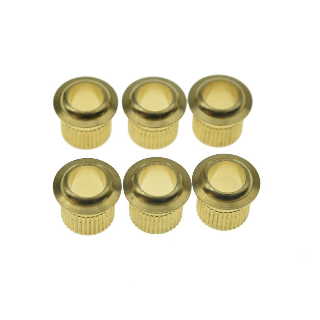 Brass Vintage Guitar Tuner Bushings - 6.5mm I.D. X 8.8mm O.D. Relic Nickel For Strat/Tele/Les Paul With Vintage 5/16" Or 11/32" Holes