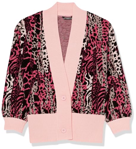 GUESS Girls' All Over Print Jacquard Cardigan Sweater