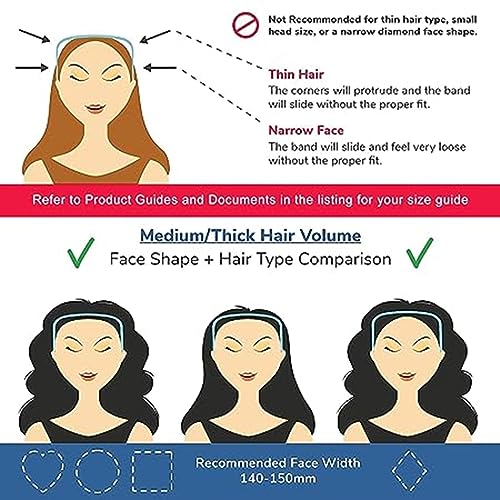 Lonnalee 2PCS Sunglasses Headband,Curly Fashion Hair Hoop Hairbands,Women'Hair Square Sunglasses Headband,Get Volume And Style Hair Without The Headache,Sunglasses Hairband For Men & Women(Black) - Image 2