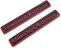 Vista 12 de 2 calcomanías de metal 3D de edición limitada con logotipo de alta calidad para guardabarros laterales de automóvil, calcomanías para maletero rojo