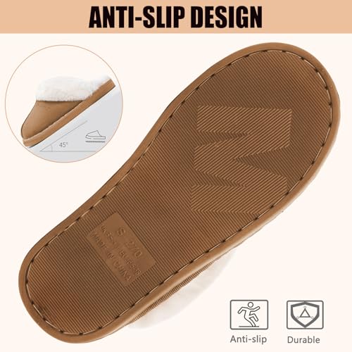 Slippers Women Men Fuzzy House Shoe with Memory Foam Fluffy Comfy Warm Winter Non-Slip Indoor Outdoor4