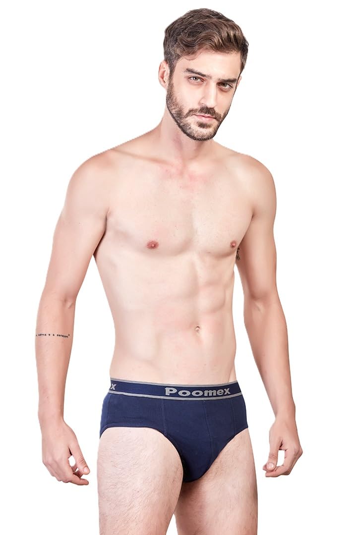 poomex Men's Cotton Briefs # Assorted Colours # French Brief # Multiple Packs # Outer Elastic # Premium Wear #-picture-21