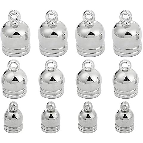 Teensery 120 Pcs Leather Cord End Caps Cover