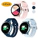Produktbild XIMU kompatibel mit Samsung Galaxy Watch Active 40mm Armband/Galaxy Watch 42mm Armband, weiche Silikon Sport Bügel Frauen Männer für Galaxy Watch (Hellblau, Rosa, Felsenblau, S(6''-7.5''))