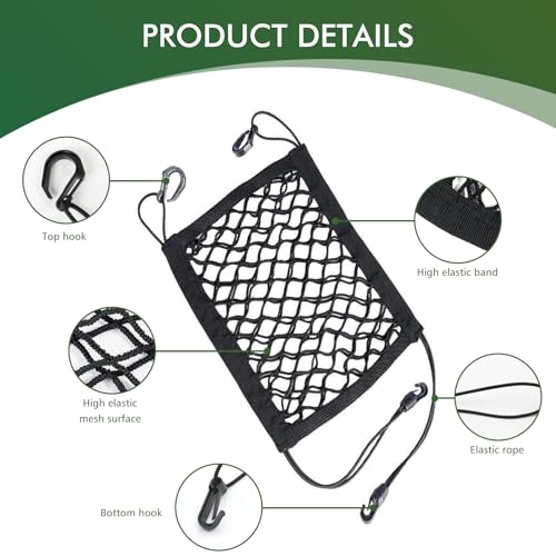 QODOLSI 1 rede de barreira para carro para animais de estimação, 29 cm x 25,9 cm, divisória de malha