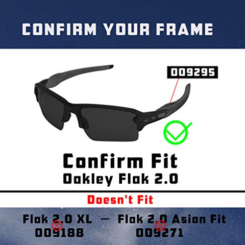 Image of Flak 2.0 Lenses & Rubber Kits Replacement for Oakley Sunglass OO9295 Polarized