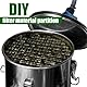 LINLAN 12 Stück 15X30CM Aquariumgitter aus Kunststoff, Aquarium Trennwand, Aquariumteiler für Isolation, DIY-Filtration und Aquascaping (Schwarz-ohne Zubehör)