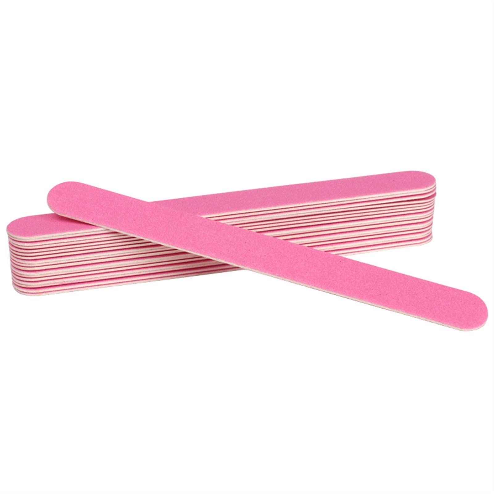 Lima de Uñas,Pulidor de Uñas, 100 Uds papel de lija de madera limas de uñas 180/240 lima de uñas rosa papel de lija
