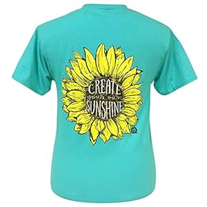 Girlie Girl Originals Create Your Own Sunshine Scuba Blue Short Sleeve T-Shirt (Large)