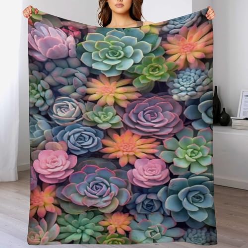 Manta de forro polar floral para tardes de peli y sofá 2