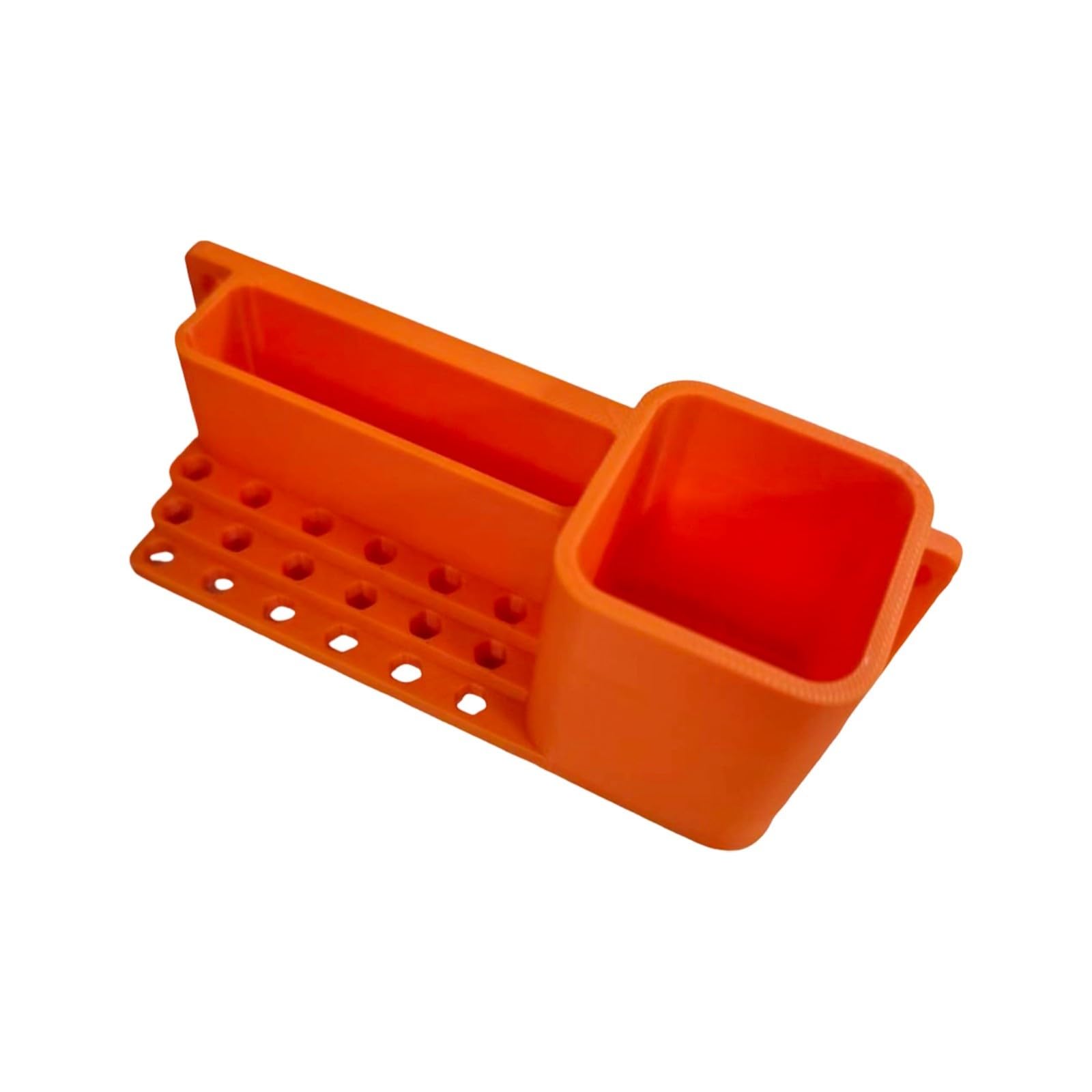 Tsophreniq B Wall Mount Tool Holder With It Holes, 14Cm/5.51In 3D Printed Rack For Workshop, Shelf And Project Storage Area Driver It Rack Work Table Organizer