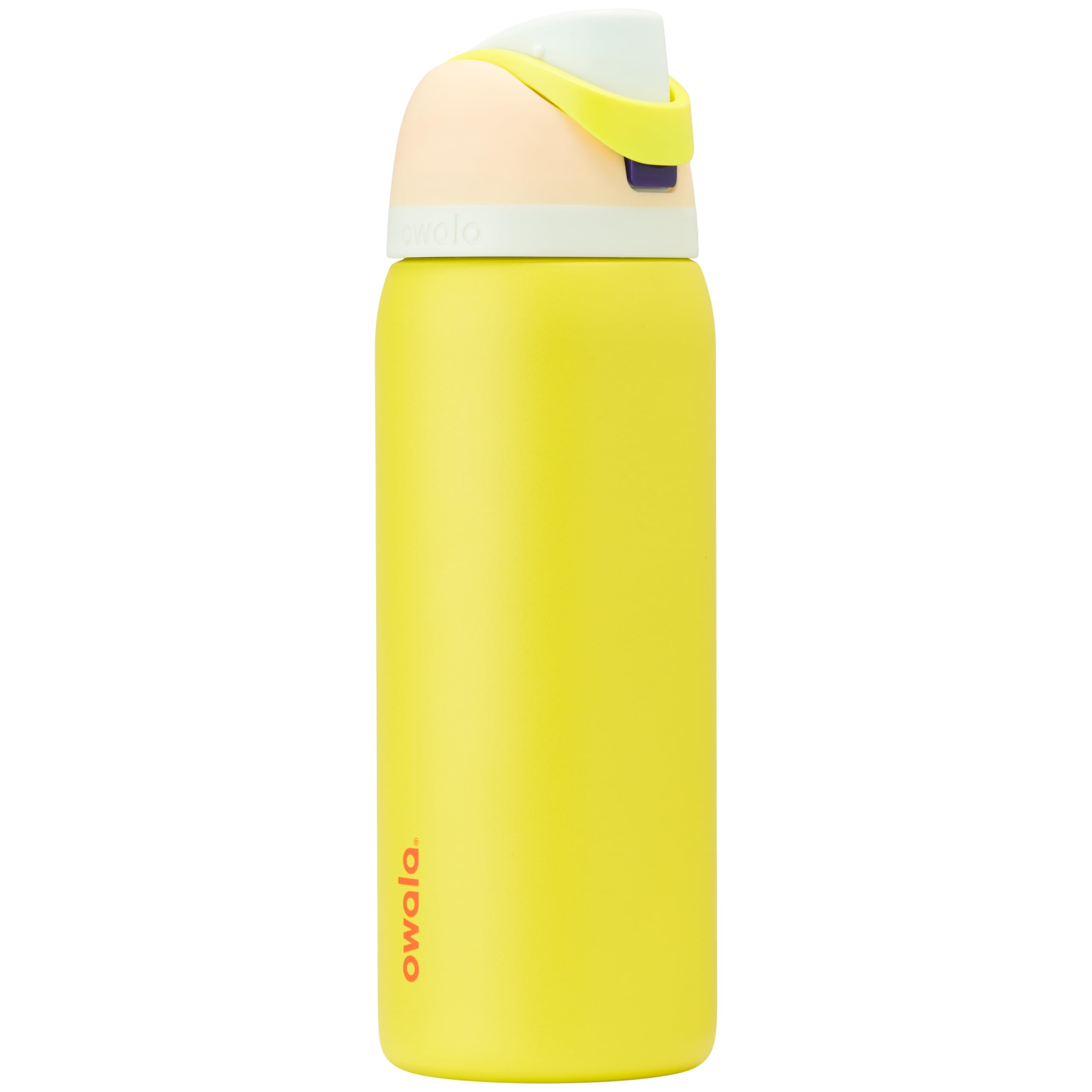 Owala FreeSip Insulated Stainless Steel Water Bottle, 32 Oz, Lemon Limeade