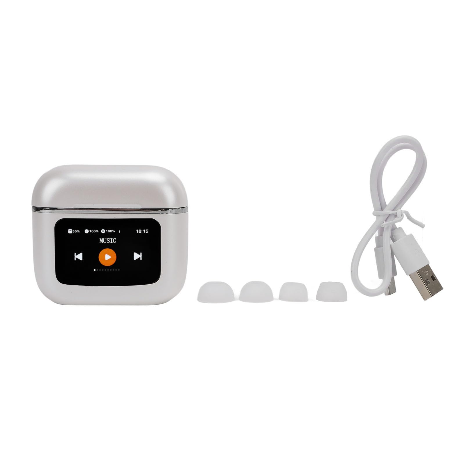 Oordopjes voor Taalvertalers, Ondersteunt 137 Talen, Bluetooth 5.4 IPX6 ANC Ruisonderdrukking Online Vertaling Realtime, Vertalersapparaten met Kleurenscherm en Oplaadetui