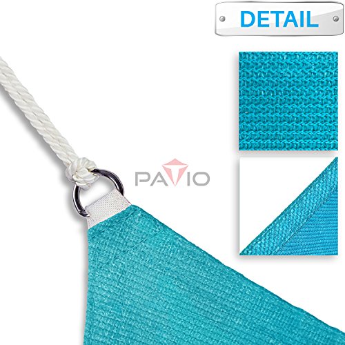 Patio Paradise 8' X 8' Turquoise Sun Shade Sail Square Canopy Uv Block Awning Heavy Duty Commercial Grade For Patio Backyard Lawn Garden Outdoor Activities #TOP2
