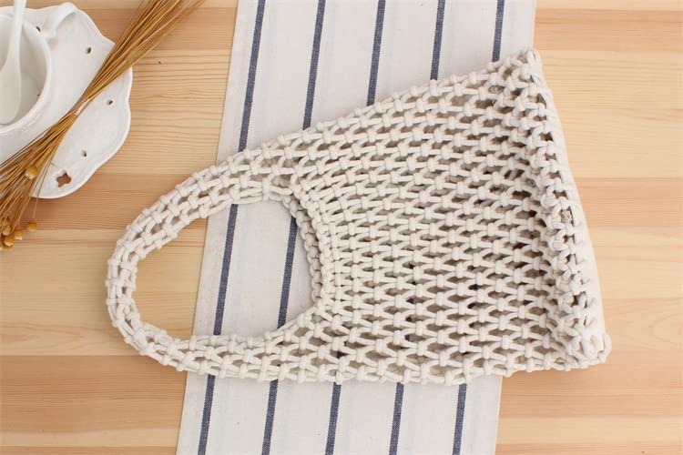 Image of Naimo Straw Beach Bag Woven Rattan Shoulder Bag Fishing Net Handbag Cotton Rope Tote Summer Crochet Hobo Bag