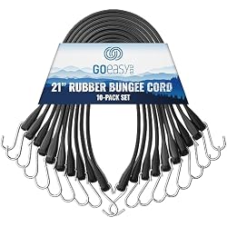 GOEASY0312 EPDM Rubber Bungee Cords with Hooks, 21