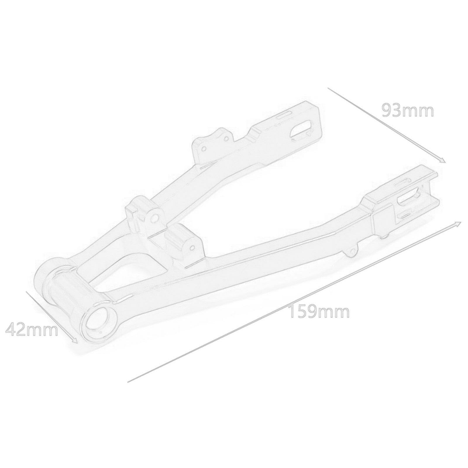 RC Motorrad Hintere Schwinge Aluminiumlegierung Upgrade Ersatzteil Zubehör für RC Auto Modell Crawler Motorrad für Heimgebrauch Clubaktivitäten DIY Ge, Silber