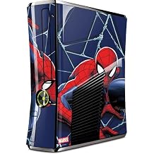 Skinit Decal Gaming Skin Compatible with Xbox 360 Slim 2010 - Officially Licensed Marvel Spiderman Crawling Spiderman Design