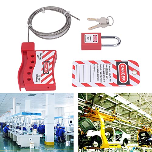 Lockout Tagout Kit, Lockout Tagout Cable Lock Stainless Steel Metal ...