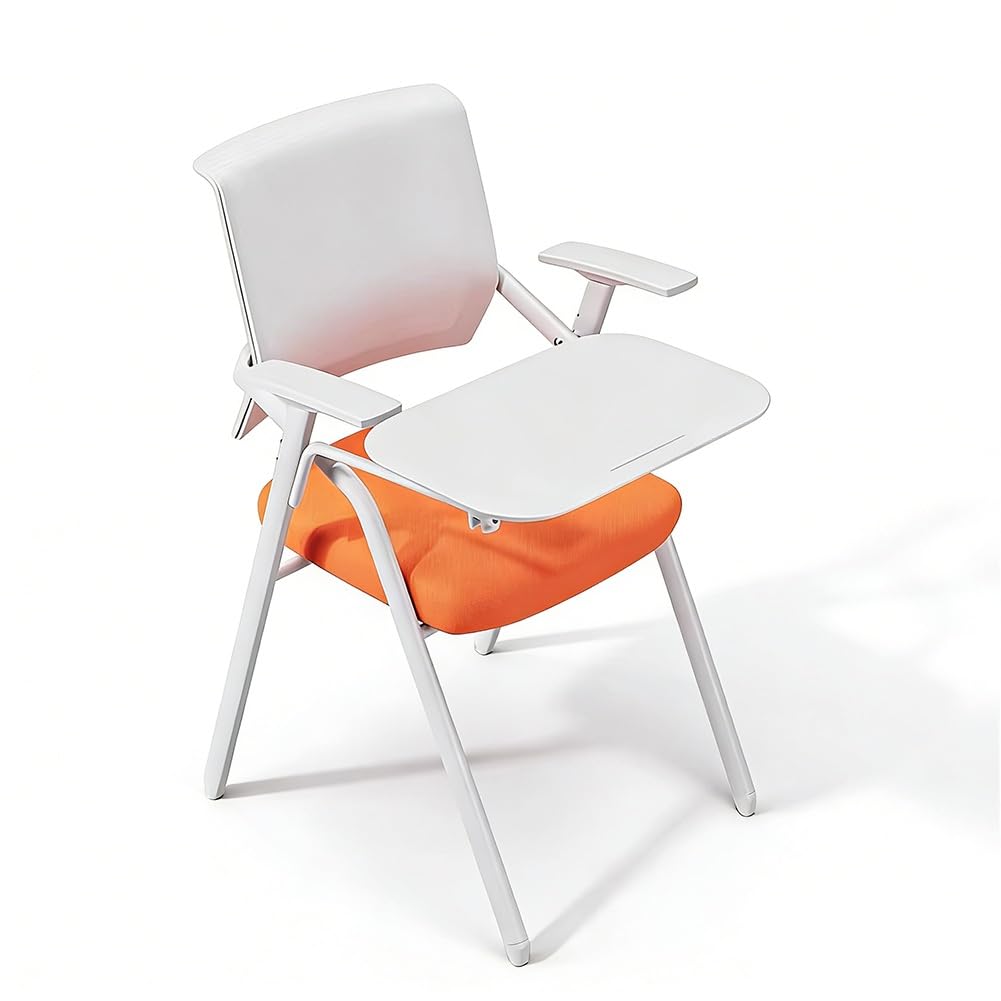 Sillas de reunión apilables con escritorio abatible y asiento con reposabrazos
