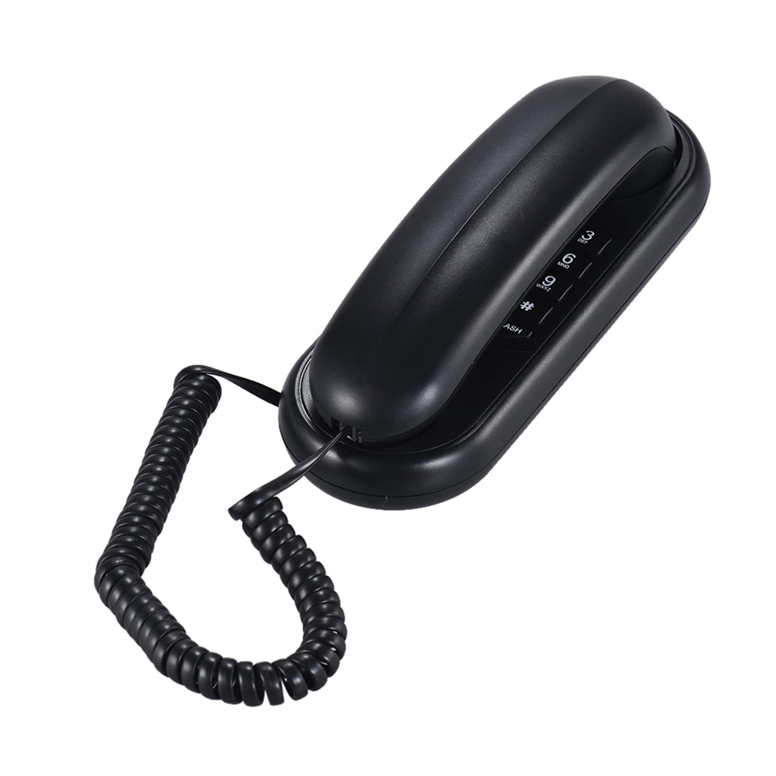 Walmeck Portable Corded Telephone Phone Pause/Redial/Flash Wall Mountable Base Handset for House Home Call Center Office Company Hotel-picture-27