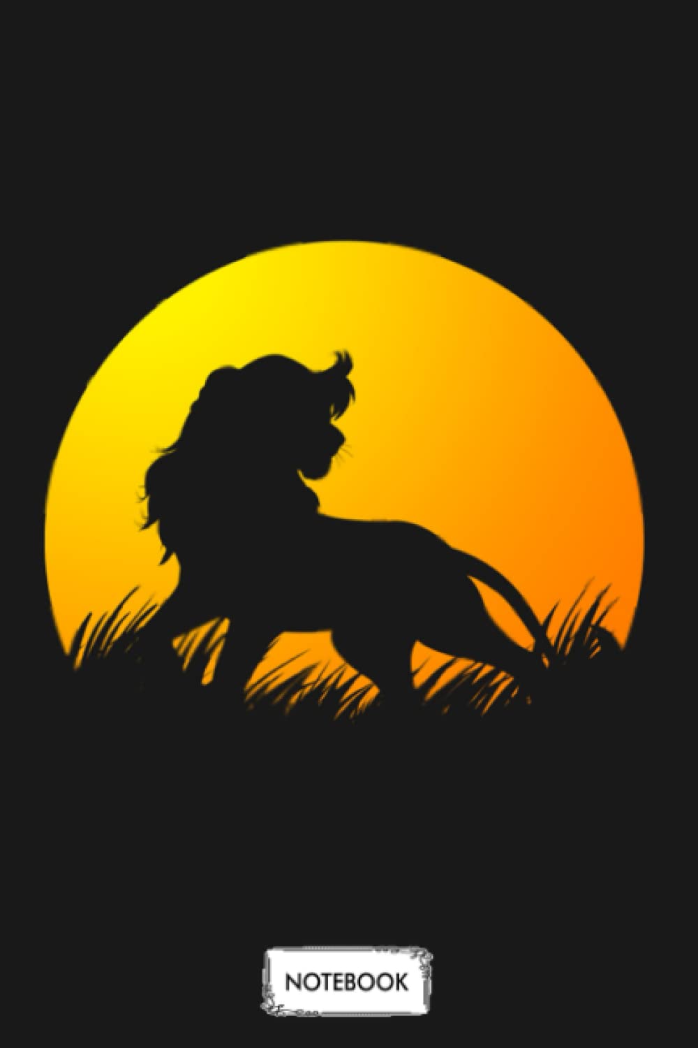 The Lion Sun G97221 Notebook: Diary, Matte Finish Cover, Journal, Planner, 6x9 120 Pages, Lined College Ruled Paper