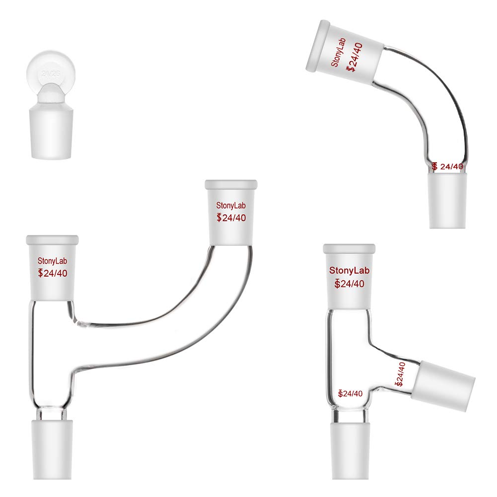 stonylab Kit di Distillazione da 500 ml, Apparecchio per Distillazione in Vetro Borosilicato per Estrazione, 24/40, Vetreria da Laboratorio
