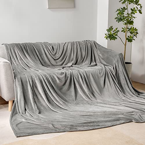 Image of BEDELITE Big Fleece Blanket - 120 inch x 120 inch (10' x 10'), Super Soft Fluffy Fuzzy Oversized King Blanket for Bed, Couch, Sofa, Camping, Fits Whole Family, Grey