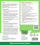 HIGH STRENGTH Brick Concrete Stone Cleaner - Removes Mortar, Cement, Grease, Stains, Efflorescence & Splatter (5L) - Image 3