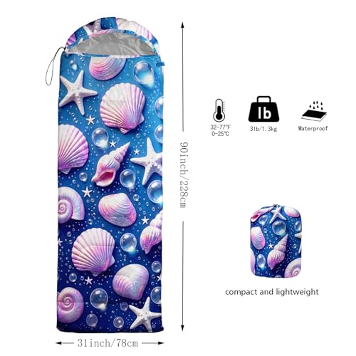Image of QOOMO Camping Sleeping Bags,3 Season Warm & Cool Weather,Lightweight,Waterproof Sleeping Bags for Adults & Kids,Traveling,and Outdoors,Camping Gear Equipment