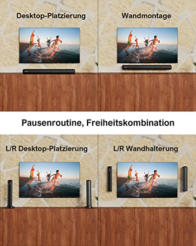 ULTIMEA 2.2 Soundbar für TV Geräte, VoiceMX, App-gesteuerten, 100W Teilbare 2-in-1 TV Soundbar, TV...