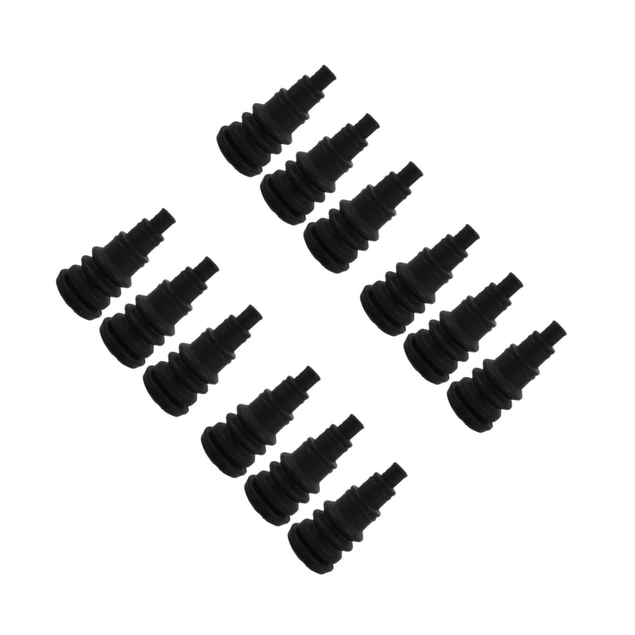 12 Piezas Kit de Manguitos de Goma Ignífugos para Protección de Cortafuegos Resistente Altas Temperaturas Flexible y Fácil de Instalar para Organización de Cables Automoción y
