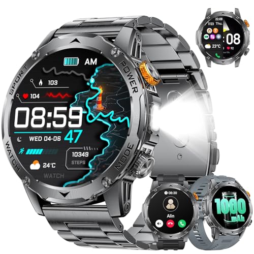 La Mejor Lista de reloj inteligente android los más recomendados. 41 LIGE Reloj Inteligente Hombres con Llamada Bluetooth,Batería 1000mAh Smartwatch 1,75'' con Frecuencia Cardíaca/Monitor Sueño/Podómetro,100 Modos Deportivos, Resistente Agua...