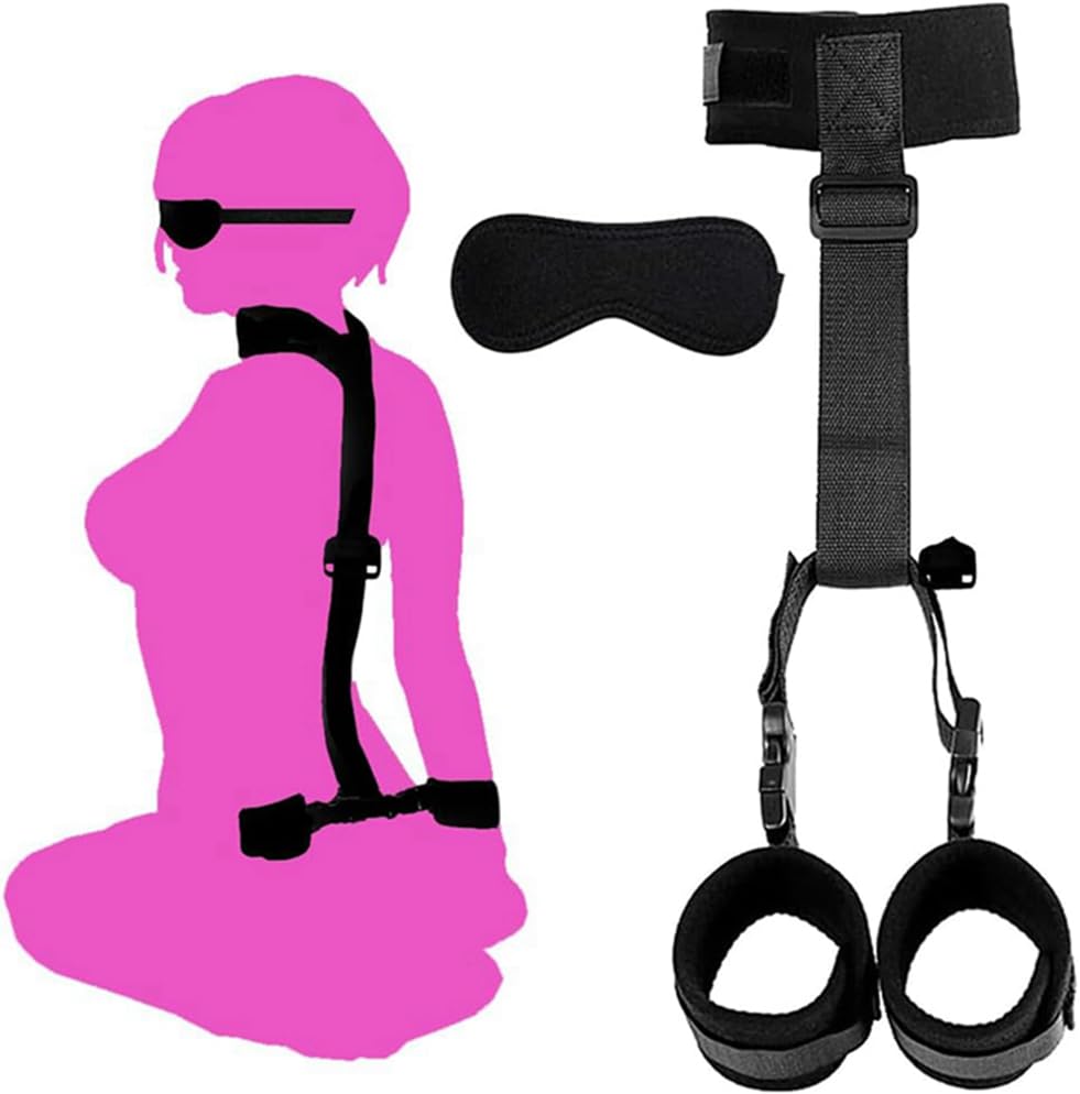 AIRLTUKY Fuzzy Hand Cuff Set Handcuffs for Adults Grownups Bedroom Bondaged Tie Downs Kit Sex Hand...