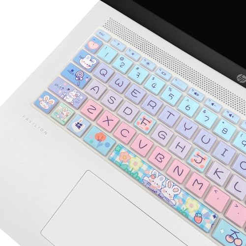 Protector de teclado para laptop HP 14 pulgadas Cute Bunny miniatura 6