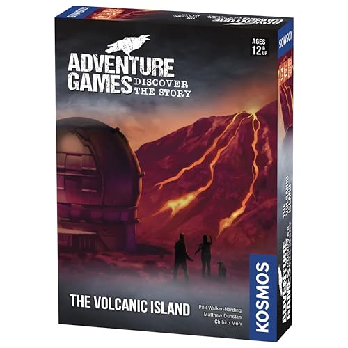 Adventure Games: The Volcanic Island | A Kosmos Game from Thames & Kosmos | Collaborative, Replayable Storytelling Game Experience for 1 to 4 Players | Ages 12+