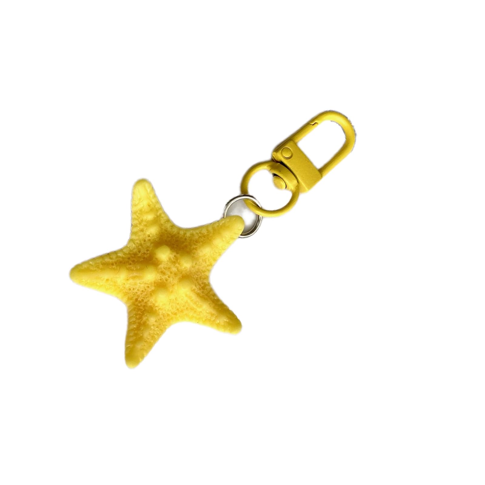 Tsophreniq Sea Star Shaped Keychain Starfishes Pendant Keyring Couple Chain Detachable Phone Lanyard Decoration for Backpack Multicolored Starfishes Holder