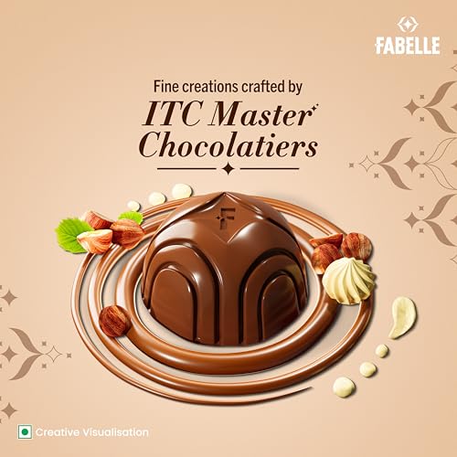 Image of Fabelle Hazelnut Truffles, Handcrafted Chocolate Truffles Inspired by Classic Desserts, Assorted Luxury Chocolates Gift pack - 3 pcs, 34.5g