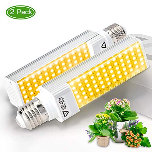 Preisvergleich Produktbild Haofy Pflanzenlampe E27 Vollspektrum Pflanzenlicht, LED Wachstumslampe Full Spectrum Leuchtmittel Glühbirne, Ersatzlampen für Zimmerpflanzen, Hydroponik, Gewächshaus(2Pack)