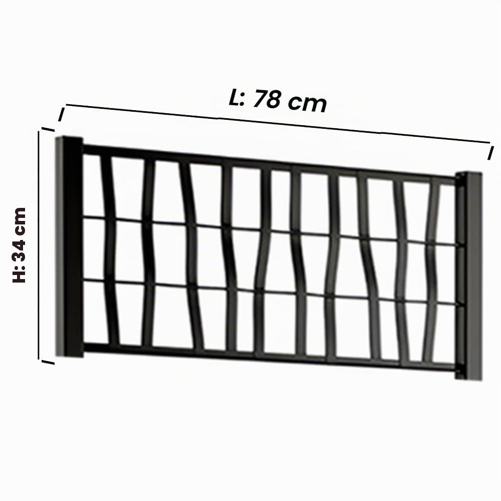 Fioriera alta cm 175 con vaso largo cm 80 Spalliera Grigliata separe' Grafite rampicante modulabile e componibile per Esterni Giardini Terrazze separatore ambienti locali commerciali